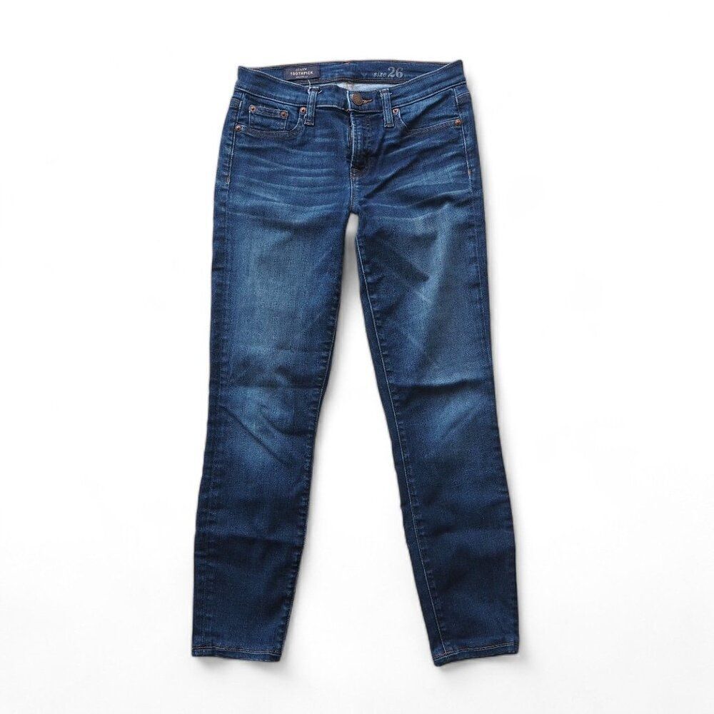 J. Crew Toothpick Skinny Jeans Medium Wash Blue Women's 26‎
